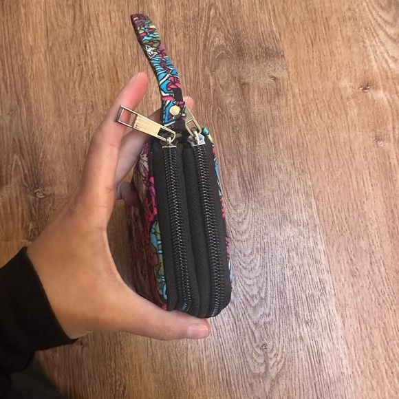 Multi color patterned double zip wallet - Picture 5 of 8